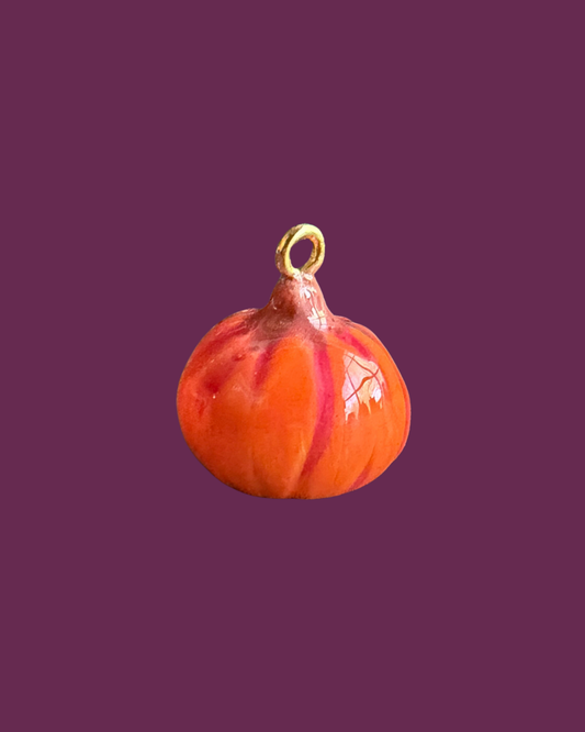 Orange pumpkin charm