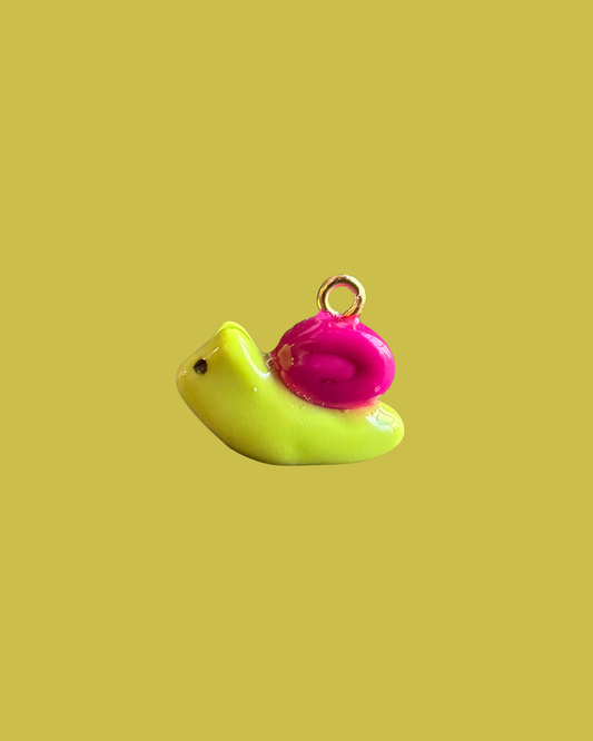 Pink Snail charm