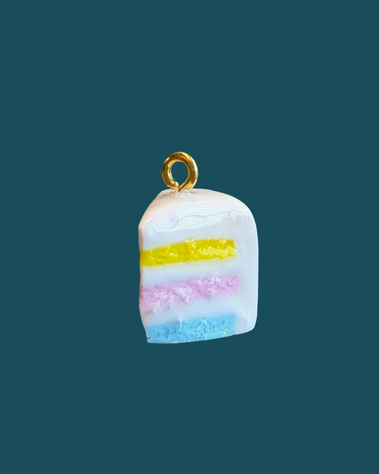 Rainbow cake charm