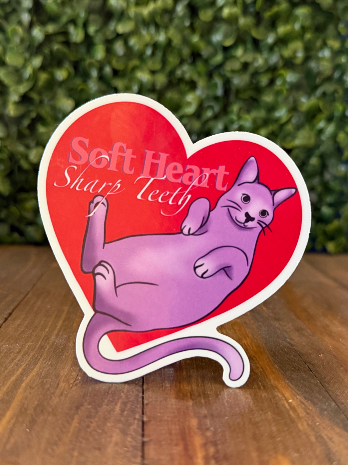 Soft Heart, Sharp Teeth Sticker