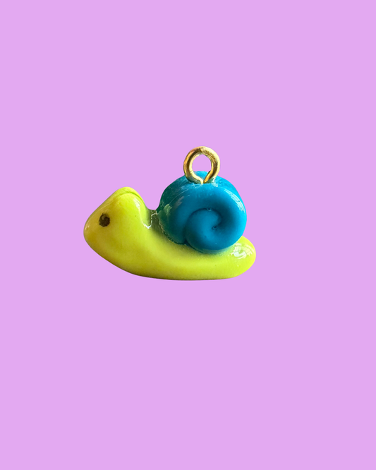 Blue Snail charm