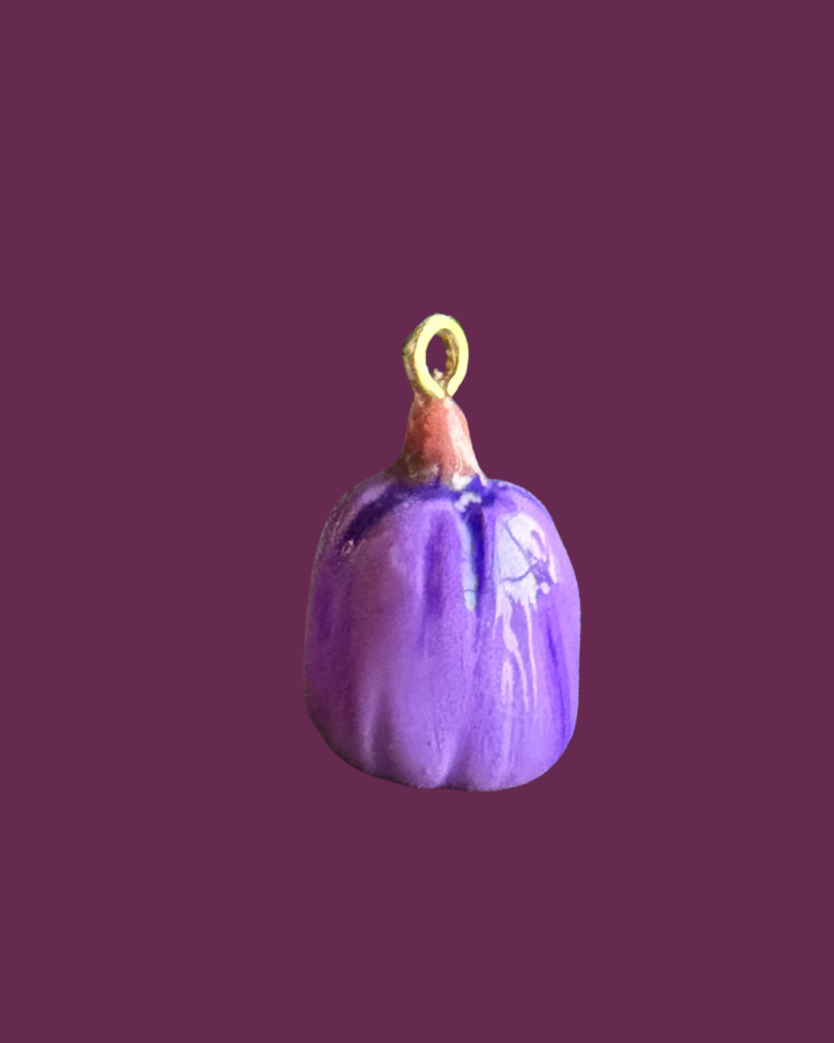 Purple pumpkin charm