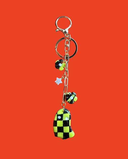 Checkered Spirit Bag Charm
