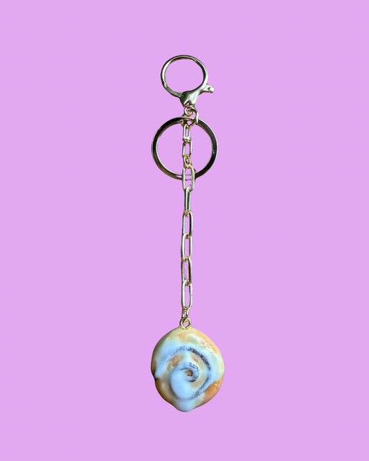 Cinnamon Roll bag charm