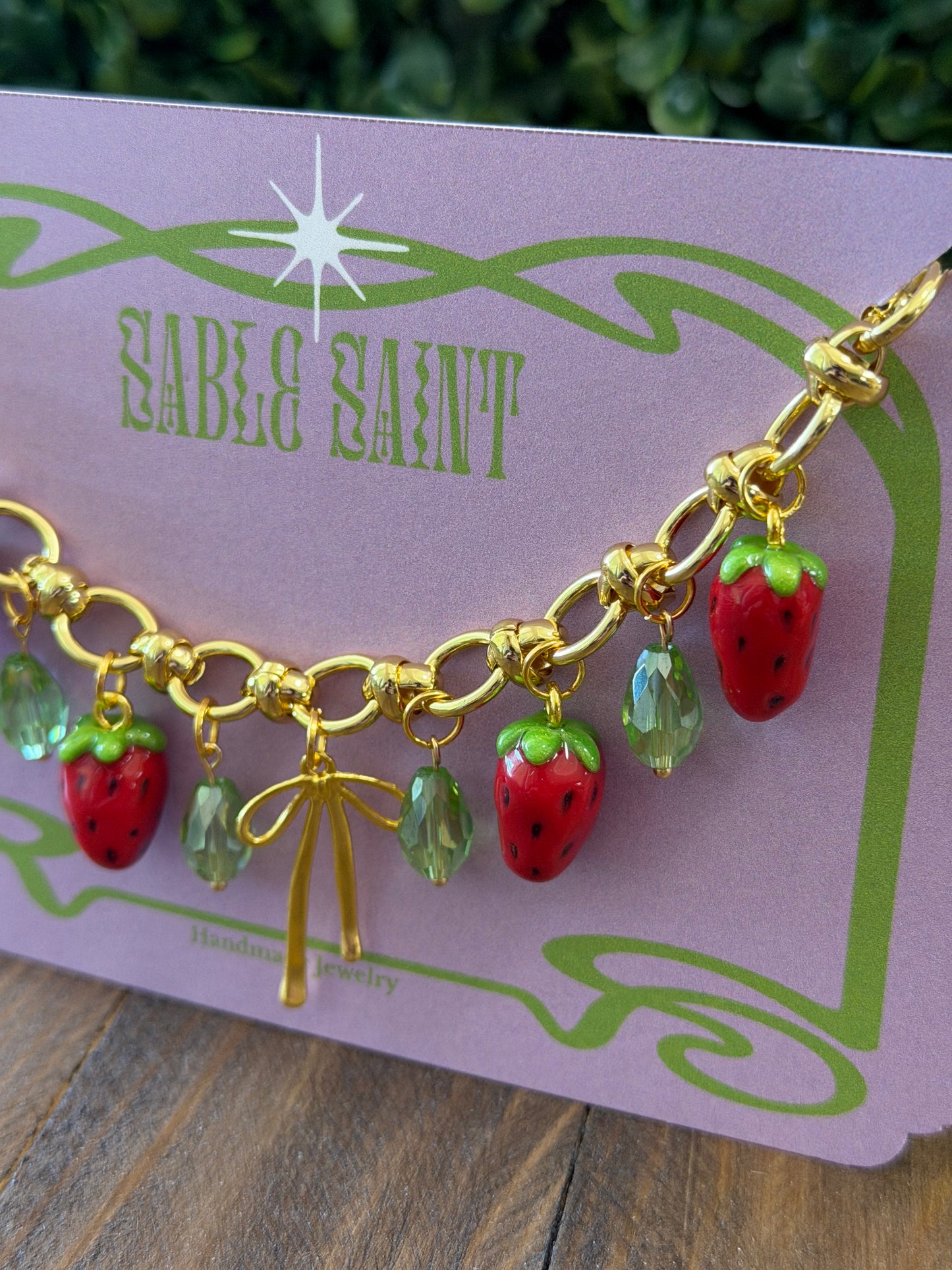 Strawberry Social Charm Necklace