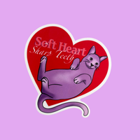 Soft Heart, Sharp Teeth Sticker