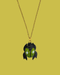 Sacred Scarab Pendant Necklace - Green