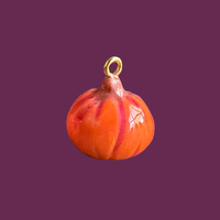 Orange pumpkin charm
