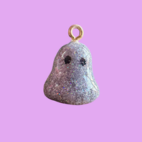 Glitter ghost charm