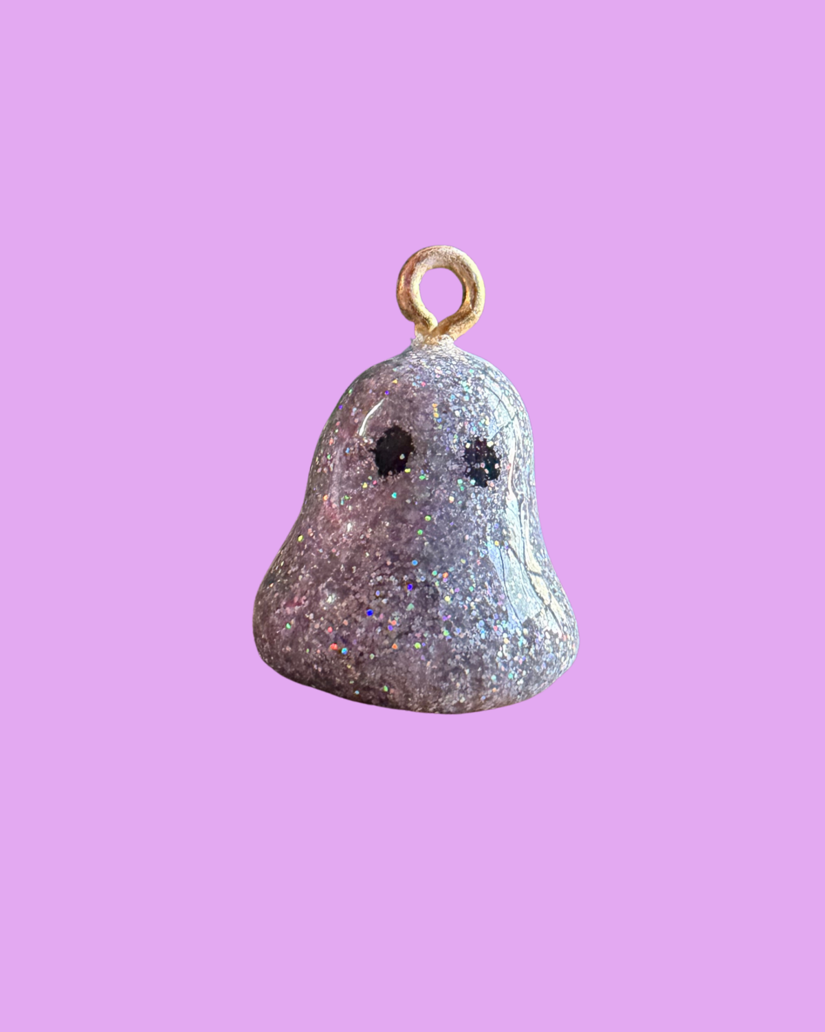 Glitter ghost charm