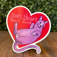 Soft Heart, Sharp Teeth Sticker