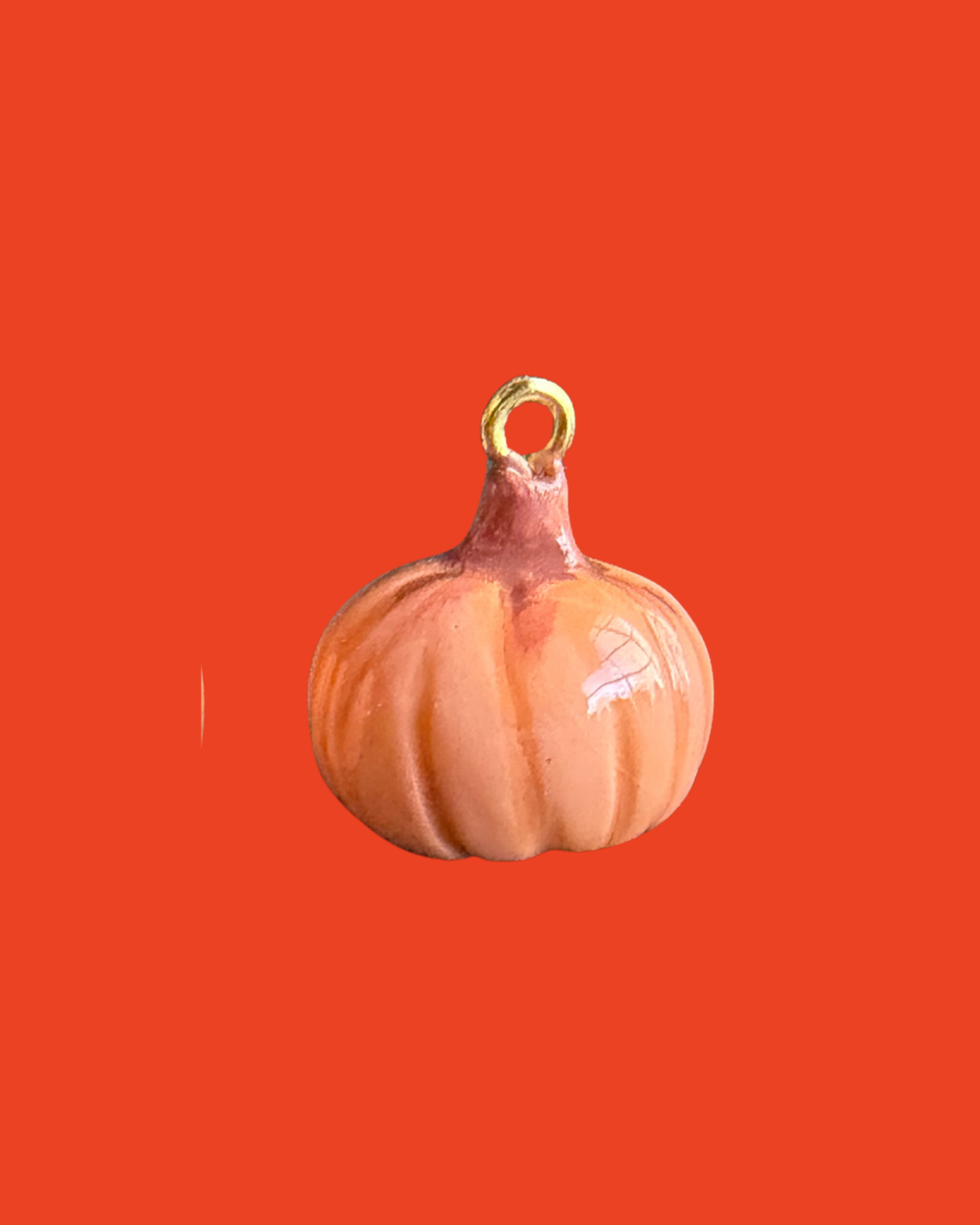 Light orange pumpkin charm