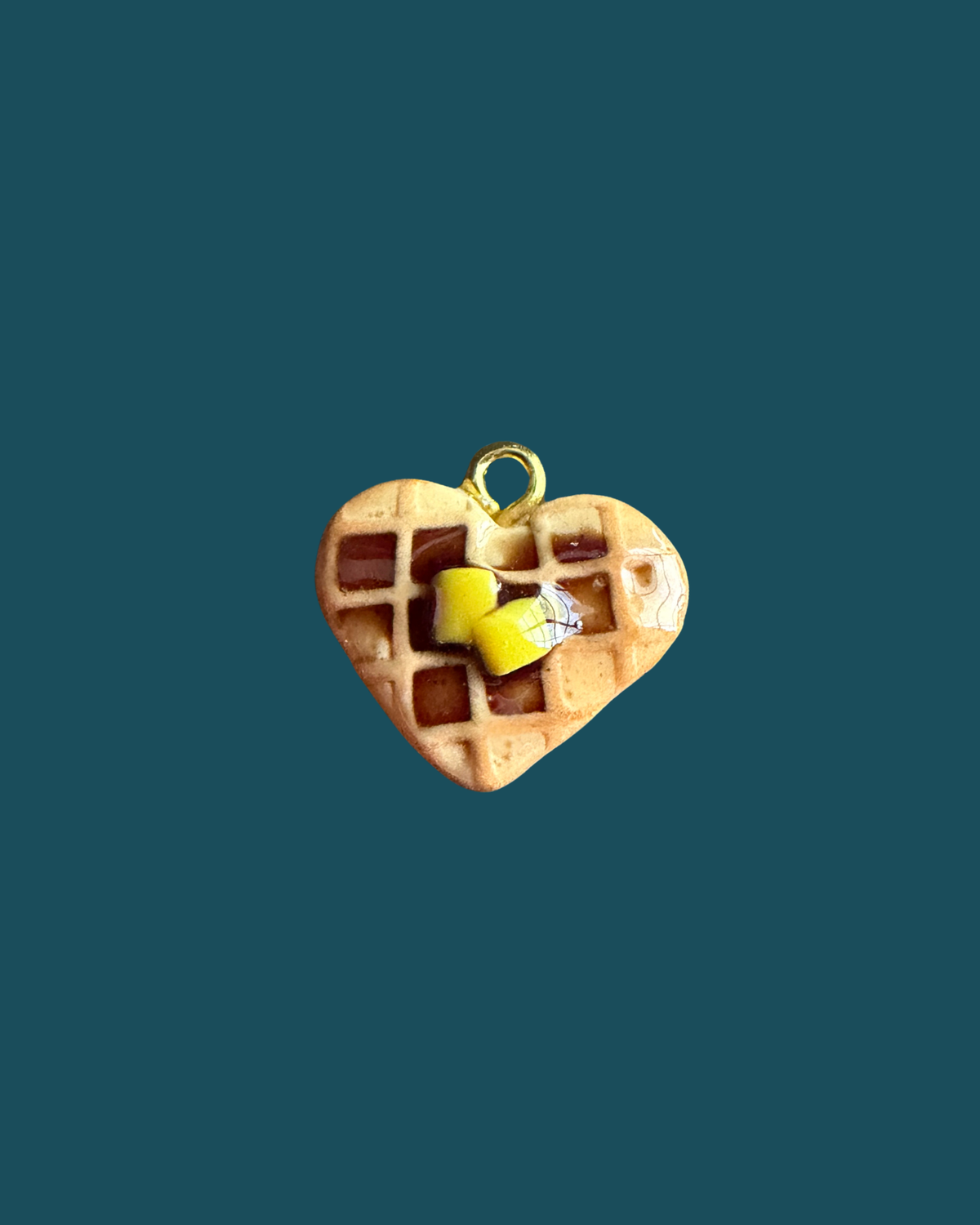 Heart waffle charm