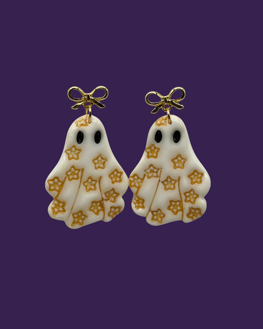 Floral Phantom Earrings - gold