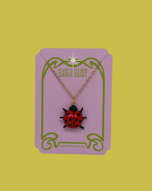 Lucky Ladybug Pendant Necklace